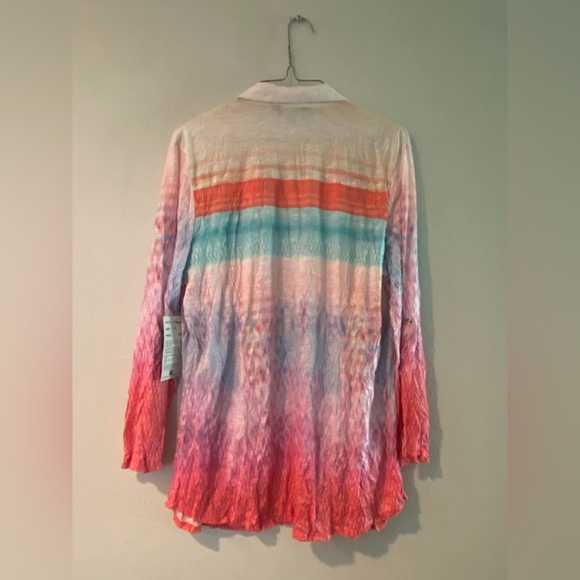 Tango Mango Womens Multicolor Button Up Blouse - Picture 4 of 6